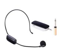 HEALLILY Wireless Headset Microphone and 45w Output Power with Plastic Lightweight Design Professional Wireless Microphone System for Teaching and Stand Use for Audio and Portable