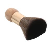 HEALLILY Wood Barber Neck Duster Brush with Soft Nylon Bristles and Comfortable Grip, Compact Design Hair Cleaning Brush for Salon and Workshop Use by Stylists and Barbers