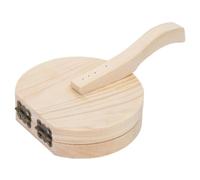 HEALLILY Wooden Dough Presser for Dumplings with Ergonomic Design Labor Saving Kitchen Dumpling Maker Tool Wide Range of Uses Sturdy Khaki Material
