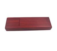 HEALLILY Wooden Pen Case Brown Retro Flip Pen Box for Students