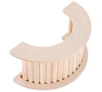 HEALLILY Wooden Small Animal Ladder for Hamsters and Little Birds, Bite-resistant Beige Climbing Ladder Keeps Pets Busy Playing in Cage
