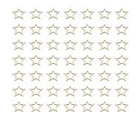 HEALLILY Wooden Star Decorations Rustic Hollow Cut 10pcs Set Natural Wood for DIY Projects and Festival Parties