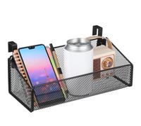 Heallvian Bedside Shelf Organiser Metal Hanging Storage Basket for Bedroom Dorm