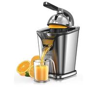 Healnitor 150W Electric Citrus Juicer Squeezer with 2 Cones, Stainless Steel Quiet Orange Juice Extractor Machines for Lime Grapefruit Lemon, Detachable DesignQ
