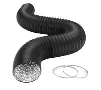 HealSmart 6" 8 Ft Aluminum Ducting Flexible, Heavy-Duty Four-Layer Protection with 2 Duct Clamps, Dryer Vent Hose for Heating Cooling Ventilation and Exhaust Fan