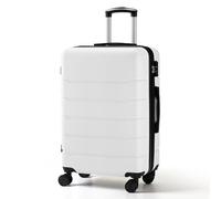 HealSmart Hardside Carry-On Luggage Expandable Portable Hardshell Spinner Wheels, Lightweight Suitcase TSA Lock, Black, 20 inch, White, 3-Piece Set (20/24/28), Expandable Portable Hardshell Luggage