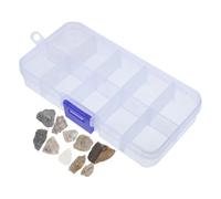 HEALSOPTHY 1 Box Rock and Mineral Collection Specimen Set with Organized Compartments, Multipurpose Display Geology Kit for Classroom Specimens and Interactive Discovery