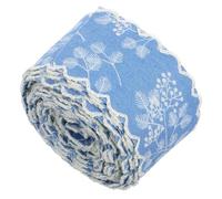 HEALSOPTHY 1 Roll 6 Yards Denim Ribbon with Wavy Edge, Polyester Fabric Strip for Clothing Sewing and Crafts, Natural Ornamental Effect Reducing Line Deviation,