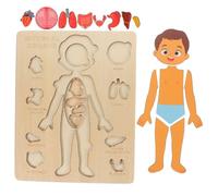 HEALSOPTHY 1 Set Wooden Human Body Puzzle for Educational Anatomy Game for Early Learning Cognitive Development and Organ Awareness for Boys