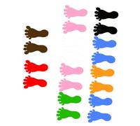 HEALSOPTHY 10 Pairs Footprint Stickers PVC Floor Decals Multi-Color Sensory Stickers for Kindergarten Classroom Playroom Home Decoration