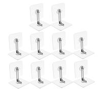 HEALSOPTHY 10 Sets No Drill Adhesive Furniture Wall Anchors Tip Dresser Safety Clips for Proofing Shelves and Cabinets Quick Easy Installation Protection