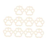 HEALSOPTHY 10 Sets Unfinished Wooden Dog Paw Cutouts for DIY Crafts Smooth Edges Blank Wood Slices for Painting Party Hanging Decoration Safe Wood Craft Accessories