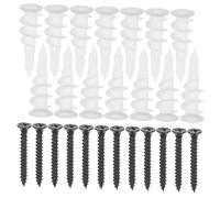 HEALSOPTHY 100 Sets Stainless Steel Expansion Screws and White Plastic Wall Anchors Kit Heavy Duty Drywall Fasteners for Plasterboard Easy Installation Screw and Anchor for Secure Wall