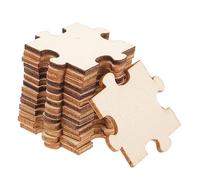HEALSOPTHY 100pcs Blank Wooden Puzzle Pieces DIY Paintable Jigsaw for Crafting and Creative Skill Building Unfinished Plain Puzzle Blanks for Coloring and Art Projects