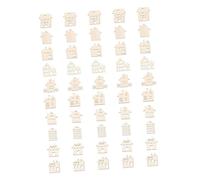 HEALSOPTHY 100Pcs DIY Wooden Slices Sturdy Wood Chips for Painting and Crafting Educational Doodle for Imagination and Activities Blank Wood Pieces for Custom Decorations