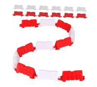 HEALSOPTHY 100pcs Drift Race Track Simulation Flexible Interchangeable Barriers and Signs for Construction and Racing Setup
