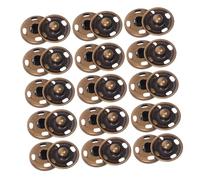 HEALSOPTHY 100pcs Invisible Snap Button Fasteners Metal Round Press Studs for Clothing Hand-Sewn Replacement Snaps for Jackets and Garments Light Brown