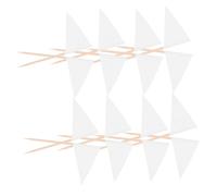 HEALSOPTHY 100pcs Mini Blank Toothpick Flags Small Triangle Food Picks for Party Cupcakes Fruit Dessert Markers Secure Placement for Weddings Birthdays and Casual Events