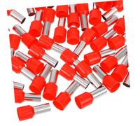 HEALSOPTHY 100pcs Non-insulated Spade Ferrule Connectors Terminal Sleeves for Electrical Wiring Projects Reliable Circuit Connections Compatible with Various Devices
