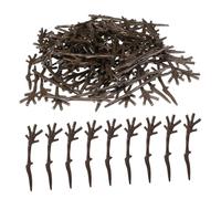 HEALSOPTHY 100pcs Plastic Artificial Antler Tree Branches DIY Snowman Decorations for Christmas Party Ornaments Safe Plastic with Smooth Edges for Holiday Themed Crafts and Festive Decor