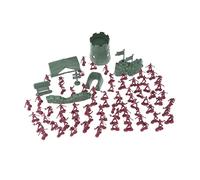 HEALSOPTHY 100pcs Plastic Soldier Model Figures Set Table Accessories for Creative Play for Parties and Imaginative Games