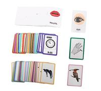 HEALSOPTHY 108Pcs Sight Word Flash Cards for Educational Early Learning English Cognition Cards with Animals Body Parts Enhance Visual Recognition Fine Motor Skills Parent Interaction