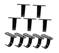 HEALSOPTHY 10pcs Black Stainless Steel the Door Hooks with Multifunctional Design and Easy Installation for Bathrooms and Restrooms, Modern Small Wall Hooks with Installation Screws