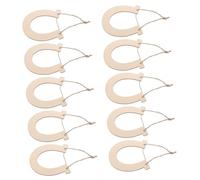 HEALSOPTHY 10pcs Blank Wooden Horseshoe Cutouts for Painting Wood Chips for Birthday Decorations and DIY Crafts Hand Painted Creative Party Decor