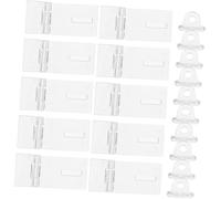 HEALSOPTHY 10pcs Clear Acrylic Hasp Buckle Reinforced Jewelry Box Lock Accessories Easy Glue Installation Multi Purpose Transparent Latch for Display Cases