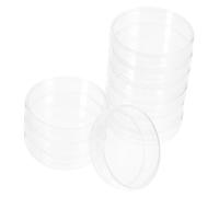 HEALSOPTHY 10Pcs Clear Round Culture Dishes Laboratory Petri Plates Science Supplies for Agar and Biological Experiments Lightweight and Easy to Clean Culture Trays for School and Research