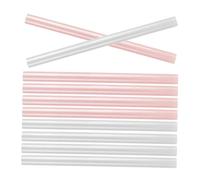 HEALSOPTHY 10Pcs Colored Hot Glue Sticks for Crafts Strong Adhesive Heat Melting Handicrafts Glue Sticks with Pearl White and Sakura Pink for DIY Crafting and Model Making
