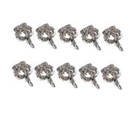 HEALSOPTHY 10pcs Diy Pendant Set Hollow-out Crown Alloy Pendants Antique Silver for Jewelry Making Crafts Accessories for Women Diy Jewelry Creation