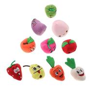 HEALSOPTHY 10pcs Fruit Shape Finger Puppets for Soft Cloth Interactive Finger for Educational Storytelling Play with Cute Plush Fruit Characters Enhances Parent Engagement and Early Learning