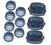 HEALSOPTHY 10pcs Gas Stove Knob Covers Stove Protectors for Safety Heat Resistant Gas Hob Locks Lightweight Compact Design for Kitchen Accident Prevention