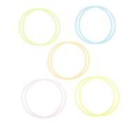 HEALSOPTHY 10Pcs Glow the Dark Silicone Bracelets Stretchy Rubber Jelly Wristbands for Adults Versatile Bangles for Parties Hair Ties More Comfortable Fits