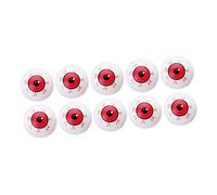 HEALSOPTHY 10pcs Halloween Scary Eyeball Props Red Veined Fake Eyes Decorative Mystic Ornaments for Party Favors and Haunted House Decorations
