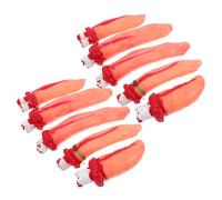 HEALSOPTHY 10pcs Halloween Tricky Hands Props Fake Fingers Lightweight Reusable for Haunted House Party Pranks and Scary Decorations Random Color