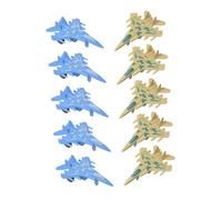 HEALSOPTHY 10Pcs Inertial Plastic Airplane Model for Environmental Friendly Random Color Stimulates Imagination Safe Without Parts Gift Random Color
