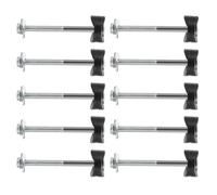 HEALSOPTHY 10pcs Iron Screws for Trampoline Fixation with Anti-falling Feature, Sturdy Playground Replacement Screws Not Easy to Deform for Secure Outdoor Use