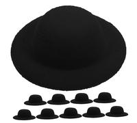 HEALSOPTHY 10pcs Mini Straw Hats Toy Doll House Party Decoration Accessories DIY Craft Small Hats for Dolls Photo Prop