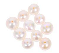 HEALSOPTHY 10pcs Natural Freshwater Cultured Pearl Beads with Drilled Holes for DIY Jewelry Making Uniform Near-Round Shape for Bracelets Necklaces Earrings Crafting