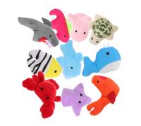 HEALSOPTHY 10pcs Ocean Animal Finger Puppet for Plush Cartoon Characters Imaginative Play Interactive Storytelling and Early Communication Soft Finger