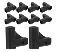 HEALSOPTHY 10pcs Plastic Wheel Caster Right Angle Connector Bracket for Cart and Trolley, Sturdy Furniture Wheel Assembly Connector with Effortless Installation and Safety Stability