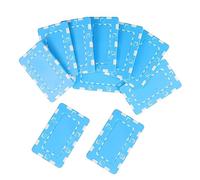 HEALSOPTHY 10pcs Rectangular Poker Chip Props for Gambling and Mahjong Games and Plate Material No Value Currency Bright Light Blue Coins for Party and Home Poker