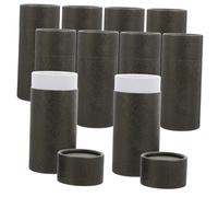 HEALSOPTHY 10pcs Round Paper Tube Boxes with Lids for Essential Oil Bottle Storage Kraft Paper Cylinder Packaging for Lip Balm Tea Canisters and Skincare Gift Containers