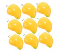 HEALSOPTHY 10Pcs Small Mango Resin Charms Pendants Lightweight DIY Jewelry Making Accessories for Earrings Bracelets Keychains Vivid Fruit Design Metal Craft