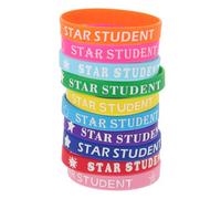 HEALSOPTHY 10pcs Student Silicone Wristbands Fancy Reward Bracelets for Boys and Girls for Classroom Recognition and Motivation