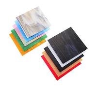 HEALSOPTHY 10Pcs Transparent Colored Cathedral Glass Sheets Mosaic Tiles for DIY Crafting Water Ripple Pattern Decorative Stained Glass for Sunlight Reflection and Artistic Home Decoration