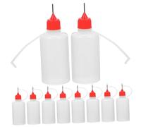 HEALSOPTHY 10pcs Transparent Glue Dispenser Bottles with Needle Tips Squeeze Bottles for Precise Craft Adhesive Application Controlled Release for DIY and Industrial Use