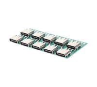 HEALSOPTHY 10pcs USB C Connector Board DIY Kit USB Type C Female Receptacle Adapter Pcb Converter Board for Cable Wire Transmission Fast Data Transfer